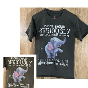 ‘Not Normal’ Dark Gray Crew Tee Top